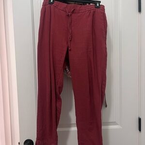 Women’s linen brick color Casual Pants